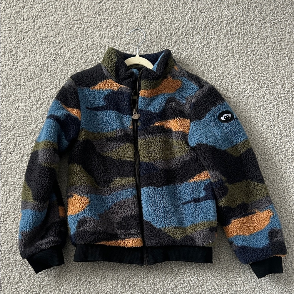 Appaman Camouflage Kids Jacket - Blue, Orange, Green, Black